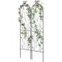 VEVOR Garden Trellis for Climbing Plants, 60 x 15 in, 2 Packs Rustproof Metal Garden Flower Trellis, Outdoor Climbing Rose Trellis Cucumbers Support, Decorative Clematis Trellis for Courtyards Lawns