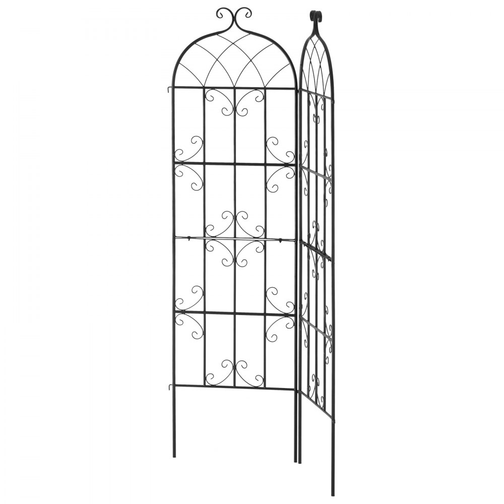 VEVOR Garden Trellis for Climbing Plants, 71 x 20 in, 2 Packs Rustproof Metal Garden Flower Trellis, Outdoor Climbing Rose Trellis Cucumbers Support, Decorative Clematis Trellis for Courtyards Lawns