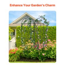 VEVOR 2 Packs Metal Garden Trellis for Climbing Plant Support 71x20 in Rustproof