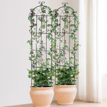 2 Packs Metal Garden Trellis for Climbing Plant Support 87x20 in Rustproof