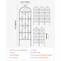 VEVOR 4 Packs Metal Garden Trellis for Climbing Plant Support 71x20 in Rustproof