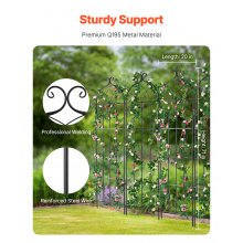 4 Packs Metal Garden Trellis for Climbing Plant Support 71x20 in Rustproof