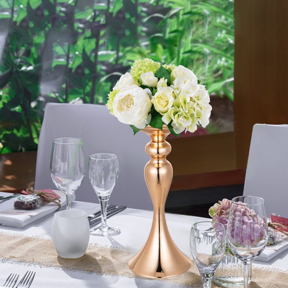 Gold Centerpieces for Wedding Candle Holder Candlestick Decoration Flower Rack