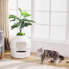 VEVOR Odor-Free Plant Cat Litter Box Hidden Cat Litter Box with Artificial Plant