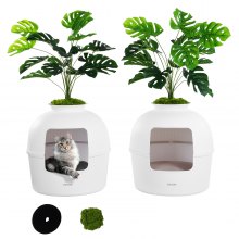 VEVOR Odor-Free Plant Cat Litter Box Hidden Cat Litter Box with Artificial Plant