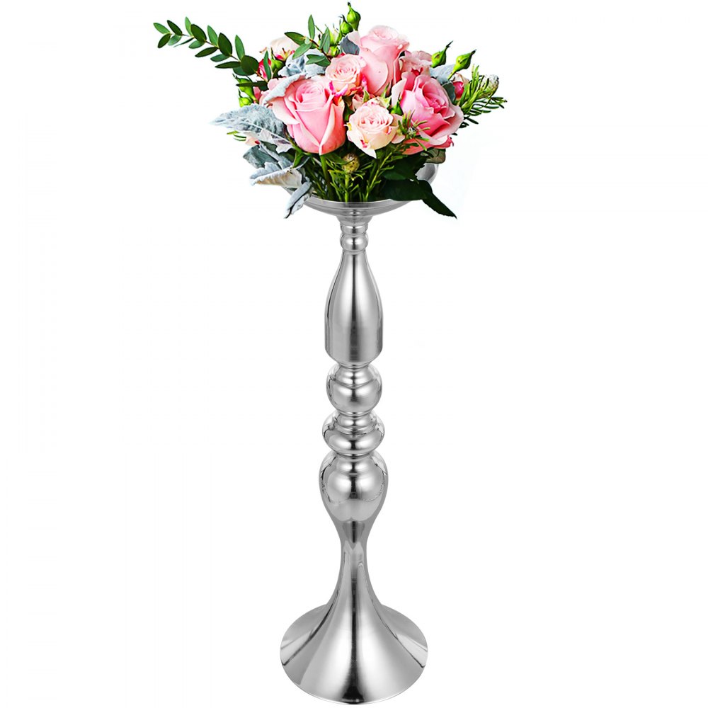 Flower Rack For Wedding Metal Candle Stand 11pcs Silver Centerpiece Flower Vase