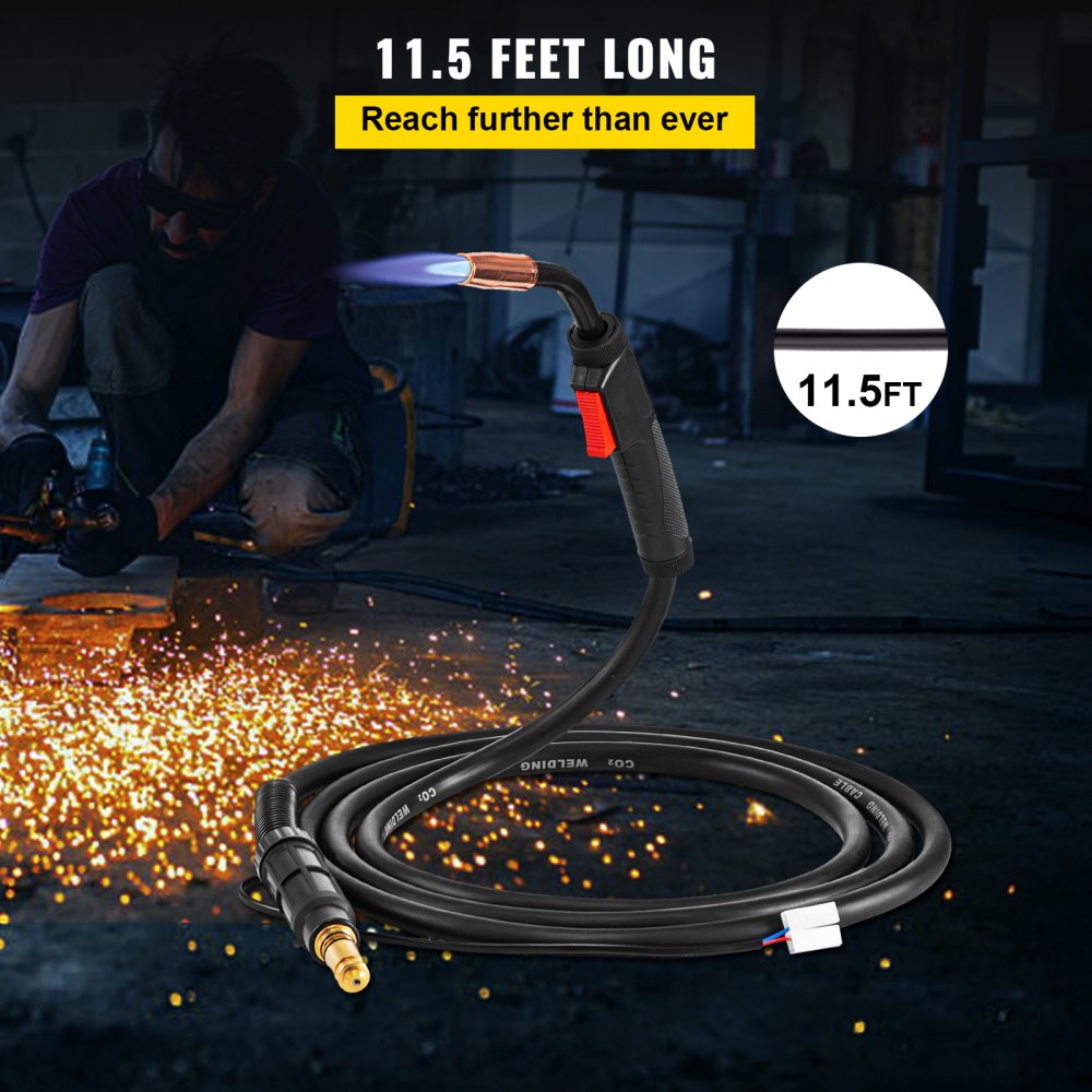 VEVOR Mig Welding Gun 150Amp 11.5Ft, fit for Lincoln Welding Torch Stinger Replacement fit for Lincoln Magnum 100L (K530-5) fit 0.025 to 0.45 Inch Wire