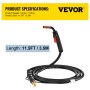 VEVOR Mig Welding Gun 150Amp 11.5Ft, fit for Lincoln Welding Torch Stinger Replacement fit for Lincoln Magnum 100L (K530-5) fit 0.025 to 0.45 Inch Wire