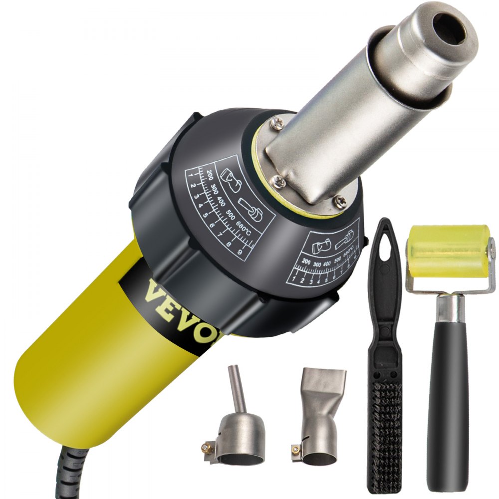 VEVOR Roofing Welder PVC Welding Gun 3 pcs 1000W 220V Hot Air Welding Tool Kit