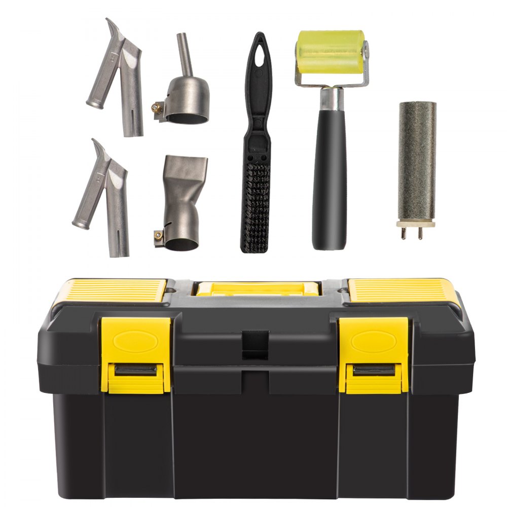 VEVOR Roofing Welder PVC Welding Gun 6 pcs 1600W 220V Welding Tool Kit w/ Case