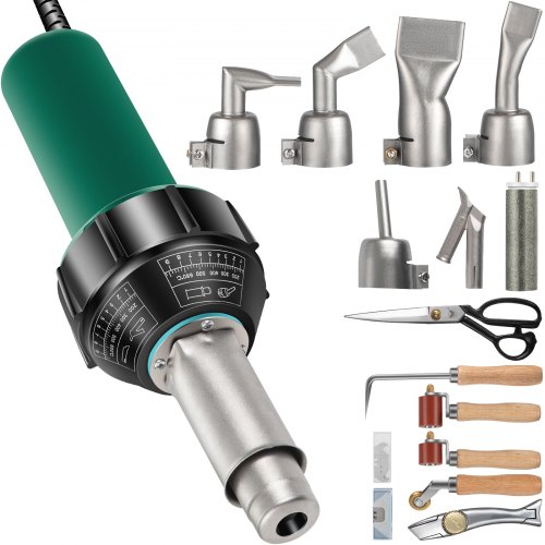 VEVOR Roofing Welder PVC Welding Gun 15 pcs 1600W 120V Hot Air Welding Tool Kit