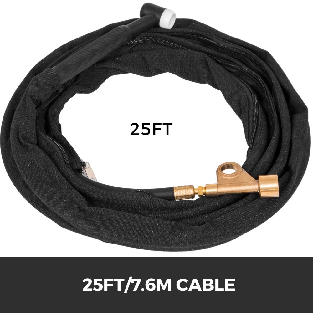 Wp-17 Soplete de soldadura Tig refrigerado por aire Cabezal de válvula de gas flexible 150 amperios 25 pies