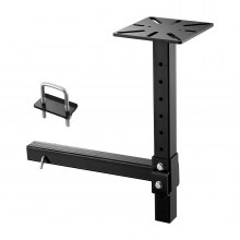 VEVOR Hitch Mount Vise Plate, Hitch Vise Holder Universal for 2" Receiver，8-Level Adjustable Height, Heavy-Duty Steel, Compatible with Pipe Vises and Bench Grinders for Vehicle Repairs, Metalworking