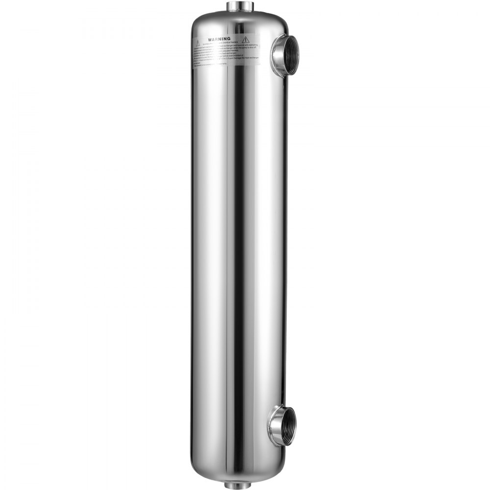 Pool Heat Exchanger Tube Shell Heat Exchanger 400k Ss304 Same Side 1"+ 2"fpt