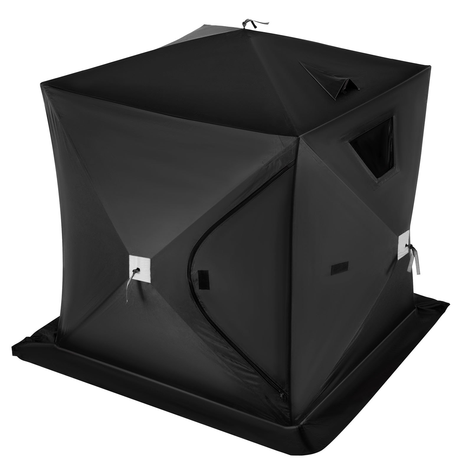 VEVOR 2-3 Person Ice Fishing Shelter, Pop-Up Portable Insulated Ice Fishing Tent, Waterproof Oxford Fabric