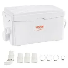 VEVOR Avloppspump, 350 W, 6000 l/h flöde, 7 m tryckhöjd, avloppspump med 3 vatteninlopp för källare, kök, handfat, dusch, badkar, tvättstuga, uppspolningsmaskin för avloppsvatten