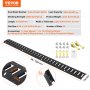 VEVOR E Track Tie-Down Rail Kit, 18PCS 5' E-Tracks Set Includes 4 Steel Rails & 8 O-Ring Anchors & 4 Tie-Offs with D-Ring & 2 Ratchet Straps, Securing Accessories for Cargo Motorcycles Bikes, 2000 lbs