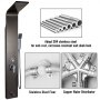 Stainless Steel Shower Panel Tower Waterfall&rain W/ Massage System Body Jet Tap