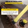VEVOR Truck Straps 4" x30' Flatbed Straps Tie Down 15400lbs Load Capacity Flatbed Strap Cargo Control for Flatbeds, Trucks, Trailers, Farms, Rescues, Tree Saver, Yellow (10-Pack)
