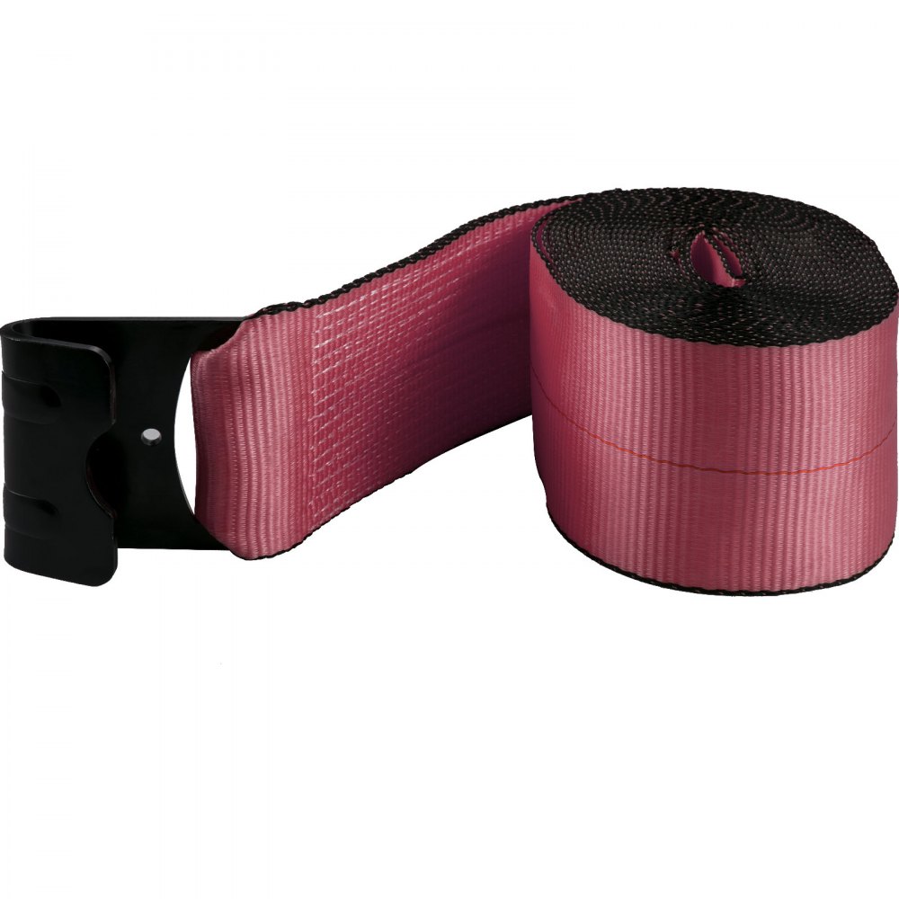 VEVOR Truck Straps 4" x30' Winch Straps with a Flat Hook Flatbed Tie Downs 15400lbs Load Capacity Flatbed Strap Cargo Control for Flatbeds, Trucks, Trailers, Farms, Rescues, Tree Saver, Red (8-Pack)