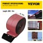 VEVOR Truck Straps 4" x30' Winch Straps with a Flat Hook Flatbed Tie Downs 15400lbs Load Capacity Flatbed Strap Cargo Control for Flatbeds, Trucks, Trailers, Farms, Rescues, Tree Saver, Red (8-Pack)