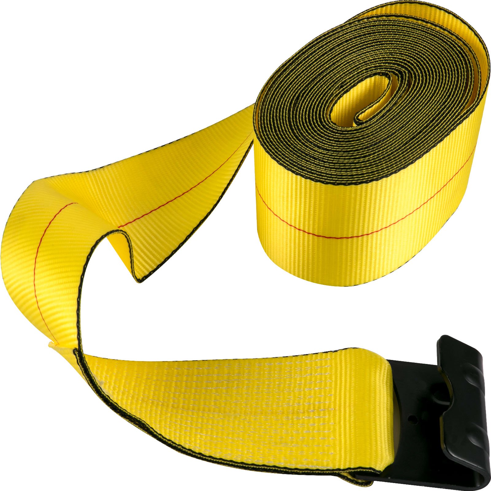 VEVOR Truck Straps 4"x30' Winch Straps with A Flat Hook Flatbed Tie Downs 5400lbs Load Capacity Flatbed Strap Cargo Control for Flatbeds, Trucks, Trailers, Farms, Rescues, Tree Saver, Yellow (8 Pack)