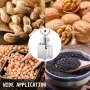 Máquina de mantequilla de maní VEVOR con maní, nueces, soja y sésamo negro. Amplia aplicación.