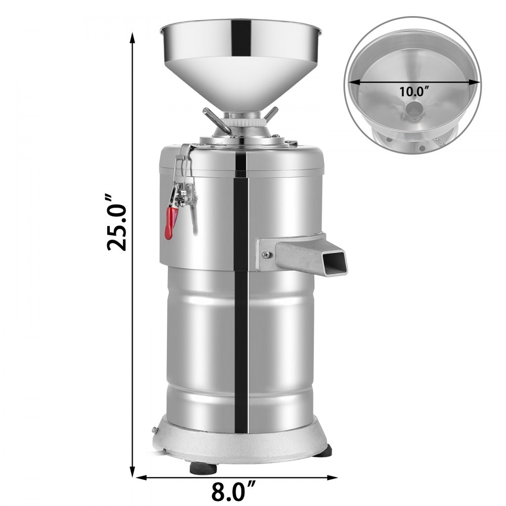 VEVOR Peanut Butter Maker 1100W Commercial Peanut Butter Maker 15 Kg/h Electric Peanut Butter Maker 2850 r/Min Peanut Butter Maker Stainless Steel Peanut Butter Maker Machine for Various Nuts
