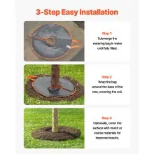 VEVOR Tree Watering Bag/Ring Slow Release, 4 Pack 10 Gallons Self-Watering Tree Watering Bags, Slow Release Tree Irrigation Bags, Heavy Duty Automatic Drip System for for Planting