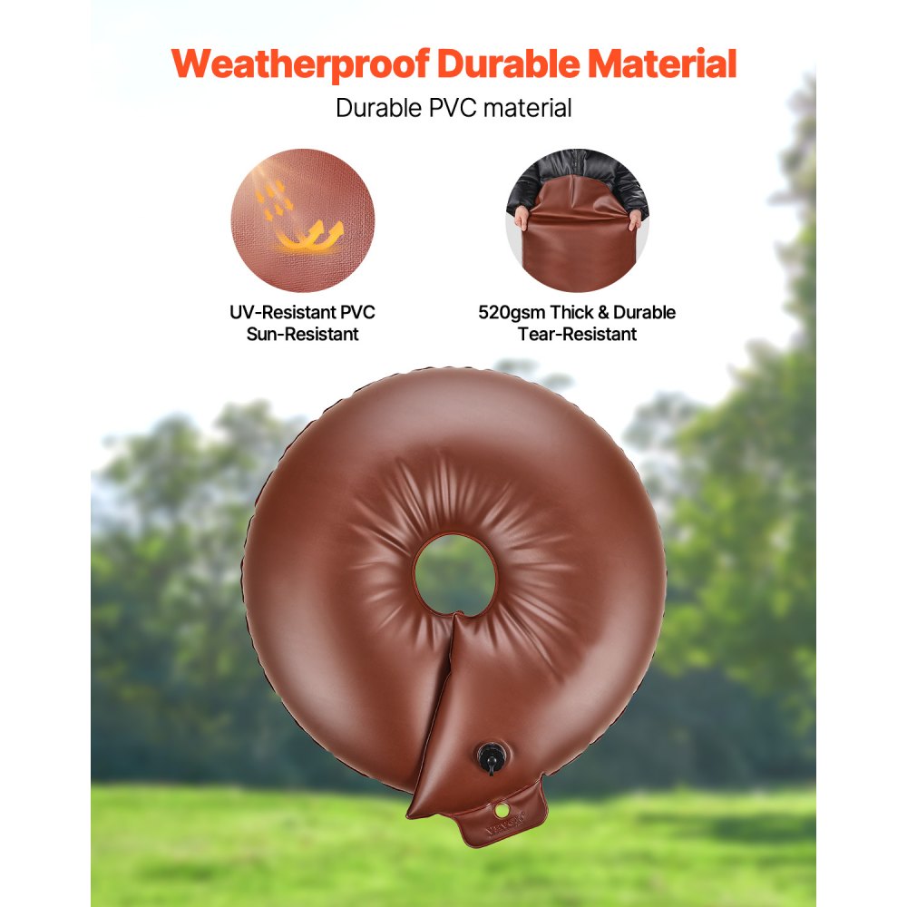 VEVOR Tree Watering Rings, 4 Pcs 60.6L Tree Watering Bags, 6-9 Hours Slow Release, Refillable Planting Water Bags, Water Saving, Heavy Duty Watering System for Shrub Tree Root Drip Irrigation