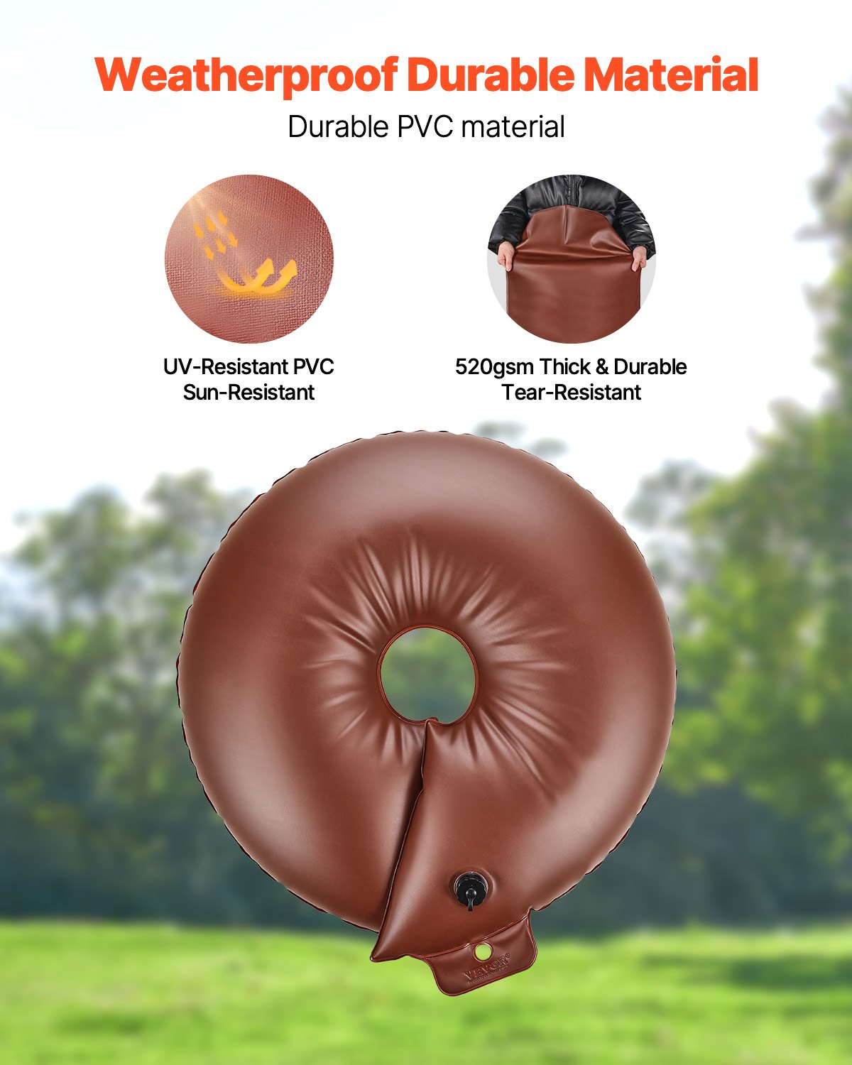 VEVOR Tree Watering Rings, 4 Pcs 60.6L Tree Watering Bags, 6-9 Hours Slow Release, Refillable Planting Water Bags, Water Saving, Heavy Duty Watering System for Shrub Tree Root Drip Irrigation