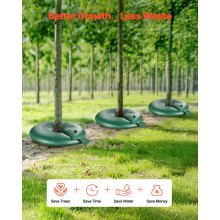 VEVOR Tree Watering Bag Slow Release, 4 Pack 20 Gallons Tree Watering Bags/Ring, Reusable Refillable Tree Irrigation Ring Water Bags, Heavy Duty Watering System for Shrub Tree Root Drip Irrigation