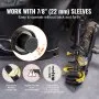 VEVOR Strut Spring Compressor Set, Macpherson Strut Spring Compressor Kit, Interchangeable Fork Strut Coil Extractor Remover Tool, with Yellow Protective Sleeve and Carrying Case