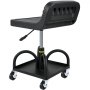 VEVOR Rolling Garage Stool, 135 kg Capacity, Adjustable Height from 40 cm to 52 cm, Mechanic Seat with 360-degree Swivel Wheels and Tool Tray, for Workshop, Auto Repair Shop, Black