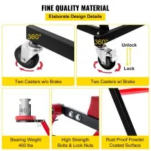 VEVOR Foldable Engine Creeper Easy Engine Access Creeper for Garage or Workshop