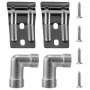 VEVOR shower panel system brackets, connectors, and screws, chrome and metal finish.