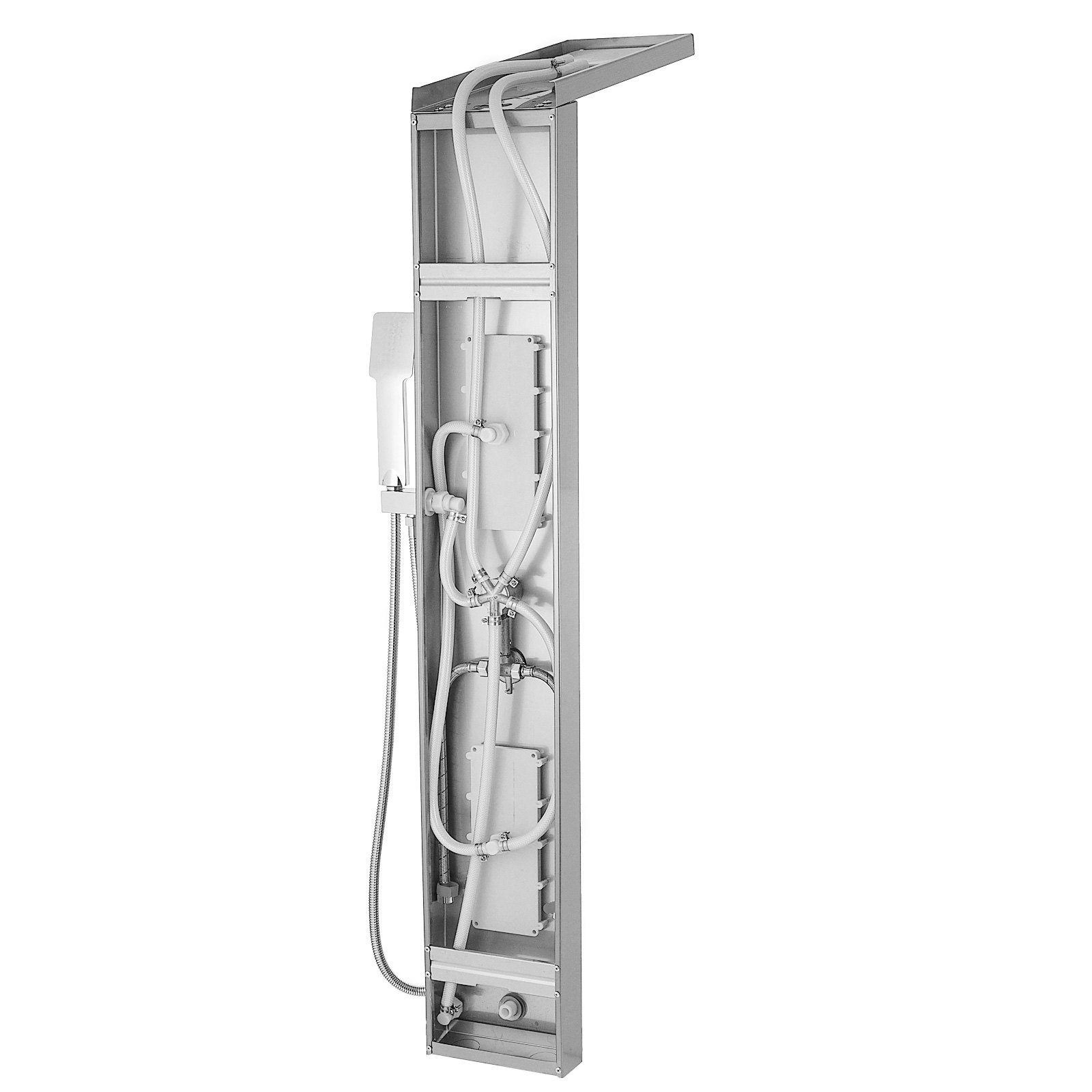 5 in1 Stainless Steel Shower Panel System Water Faucet Sprayer Silver