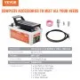 VEVOR Air Hydraulic Pump, 10,000 PSI 1/2 Gal Reservoir, NPT 3/8" Oil Outlet, NPT 1/4" Inlet, 6.6 ft Pipe, Foot Actuated Hydraulic Pump Air Treadle for Auto Body Frame Machines and Pulling Post, Gray