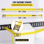 VEVOR E Track Tie-Down Rail Kit, 18 STK 5FT E-spor sæt indeholder 4 stålskinner & 2 enkeltspalte & 6 O-ringe & 4 bindinger m/ D-ring & 2 skraldestropper, sikringstilbehør til lastmotorcykler