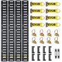 VEVOR E Track Tie-Down Rail Kit, 30PCS 5FT E-Tracks Set Includes 4 Steel Rails & 2 Single Slot & 8 O Rings & 8 Tie-Offs w/D-Ring & 8 End Caps, Securing Accessories for Cargo, Motorcycles, and Bikes