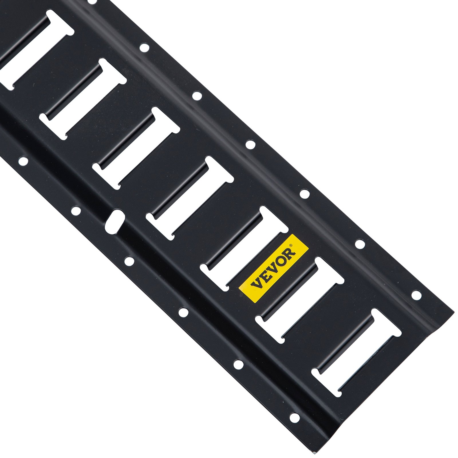 VEVOR E Track Tie-Down Rail Kit, 30PCS 8FT E-Tracks Set Includes 4 Steel Rails & 2 Single Slot & 8 O Rings & 8 Tie-Offs w/ D-Ring & 8 End Caps, Securing Accessories for Cargo, Motorcycles, and Bikes