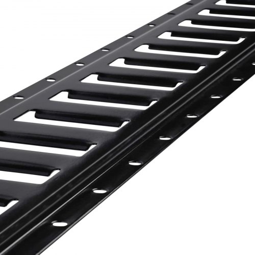 VEVOR E-Track Tie-Down Rail, 6PCS 5-FT Steel Rails w/ Standard 1"x2.5" Slots, Compatible with O and D Rings & Tie-Offs and Ratchet Straps & Hooked Chains, for Cargo and Heavy Equipment Securing