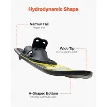 VEVOR 59-inch Water Skis Combo Adults Water Skis with X-7 Adjustable Bindings