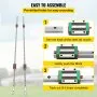 VEVOR linear rail hsr15 assembly guide with pre-drilled mounting holes.