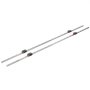 steel VEVOR linear rail hsr15 with four bearing blocks.