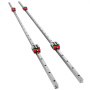 VEVOR linear rail hsr15 with red and green sliding blocks on metal rails.