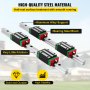 VEVOR Linear Rail 15-300mm 2X Linear Guideway Rail 4X Square Type Carriage Bearing Block Linear Rail Support for 15mm Slotted Bearings