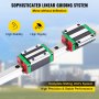 VEVOR Linear Rail 15-300mm 2X Linear Guideway Rail 4X Square Type Carriage Bearing Block Linear Rail Support for 15mm Slotted Bearings