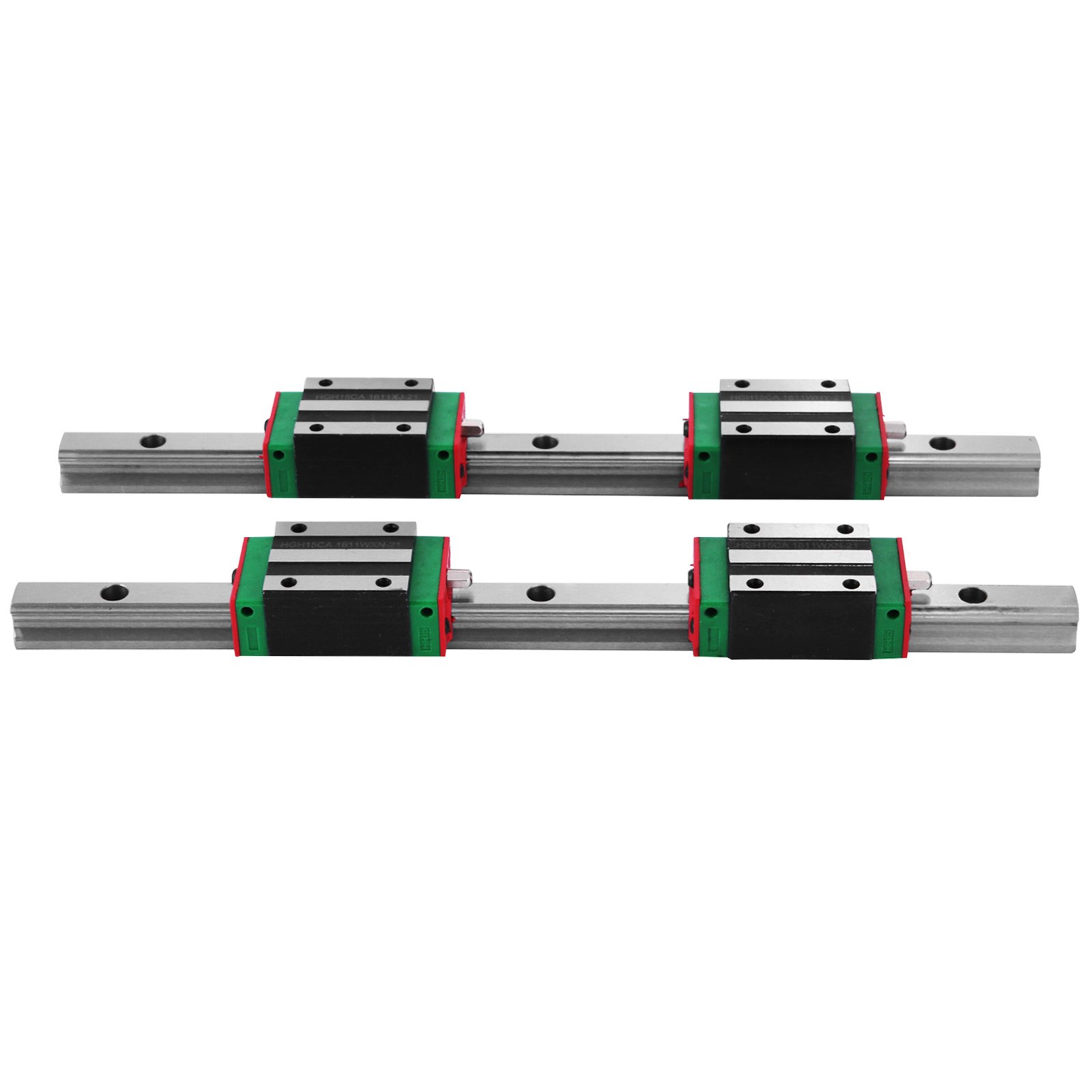 VEVOR Linear Rail 2Pcs 15-300mm Linear Guideway Rail + 4X Square Block CNC Set Bearing Smooth Motion High Rigidity Lathes