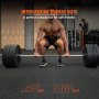 man lifting weights on VEVOR gym floor mats in a fitness studio, highlighting 25 pieces covering 100 sq. ft.